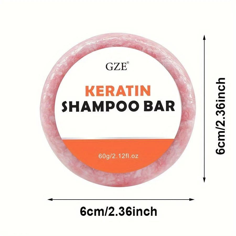 GZE Keratin Shampoo Bar – Sulfate-Free, Paraben-Free, Coconut Oil