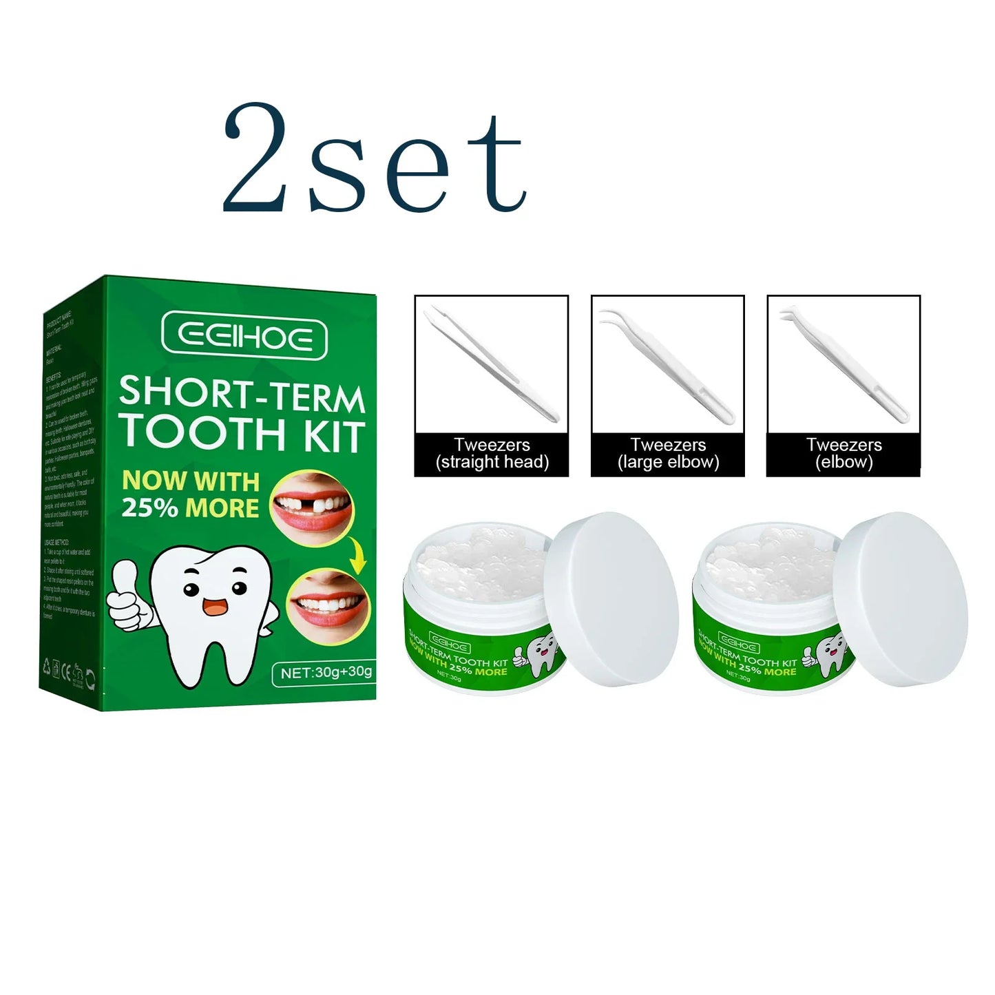 Moldable Temporary Tooth Kit – Gap Filler & Cosplay Teeth