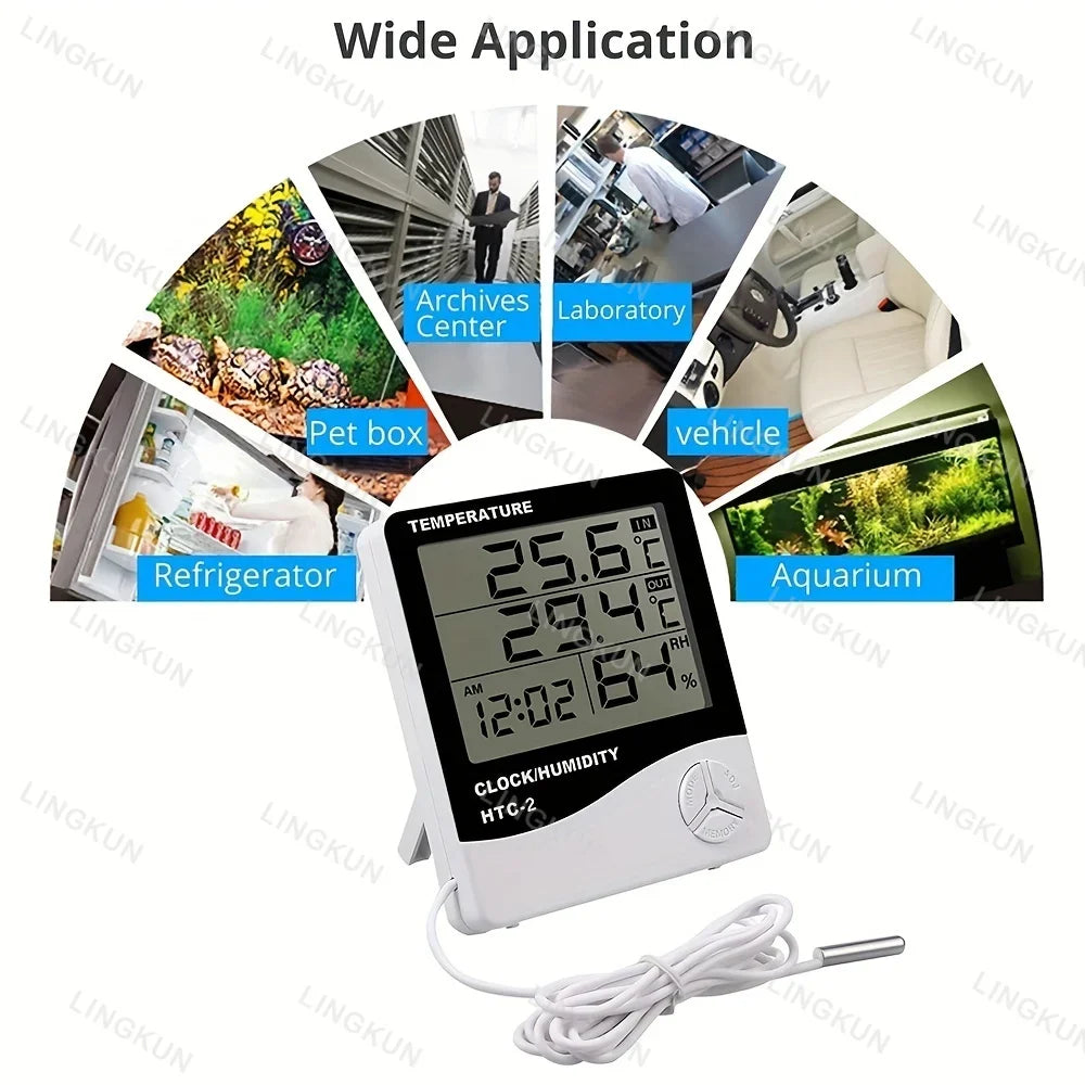 Indoor LCD Digital Thermometer Hygrometer – Temp & Humidity Gauge