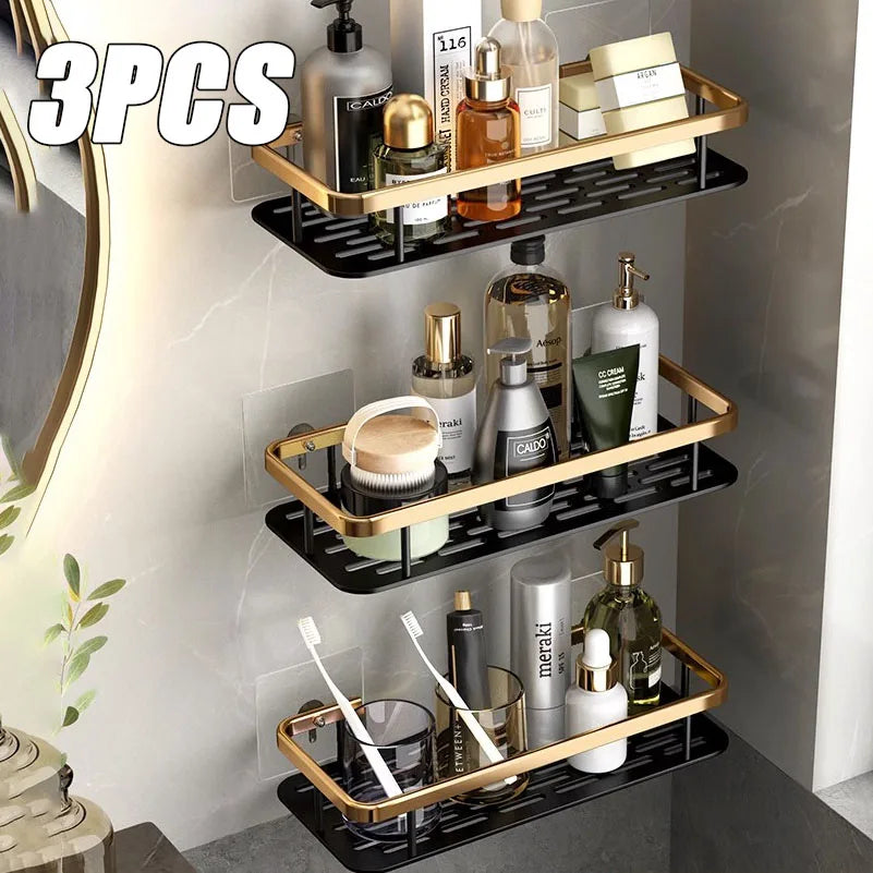 Corner Shower Shelf | No-Drill Space Aluminum Wall Organizer