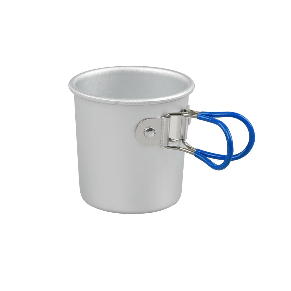 150ml Aluminum Alloy Folding Camping Cup Lightweight Portable Outdoor Mug for Beer Coffee Suitable for Camping Hiking Traveling Peaceful Pleasures Health and Wellness blue 150ml