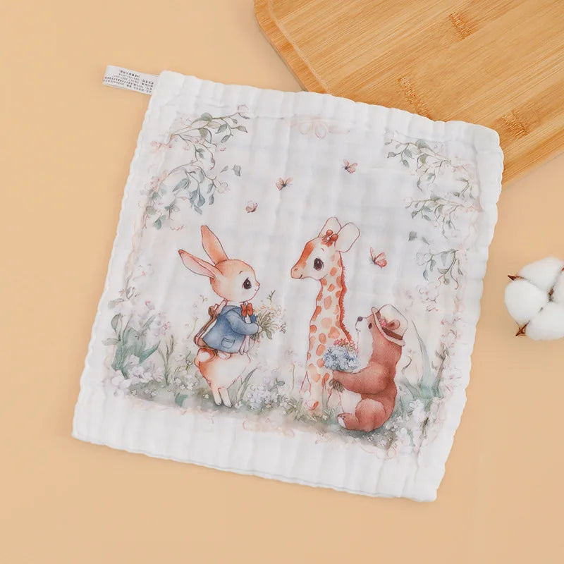 MOONBIFFY Baby Muslin Washcloths | 100% Cotton Gauze Towels