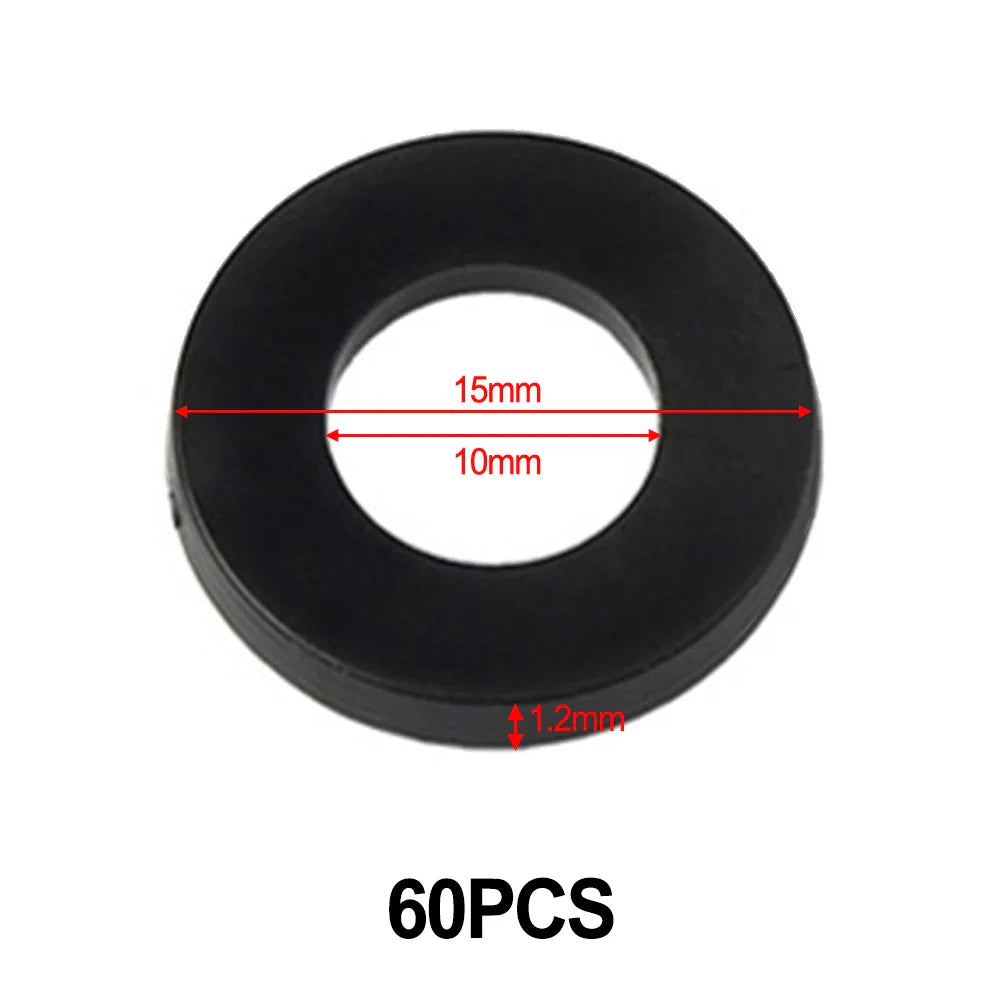 60pcs Plastic Hinge Washer Rings for Interior Doors | 0.5–1.2mm