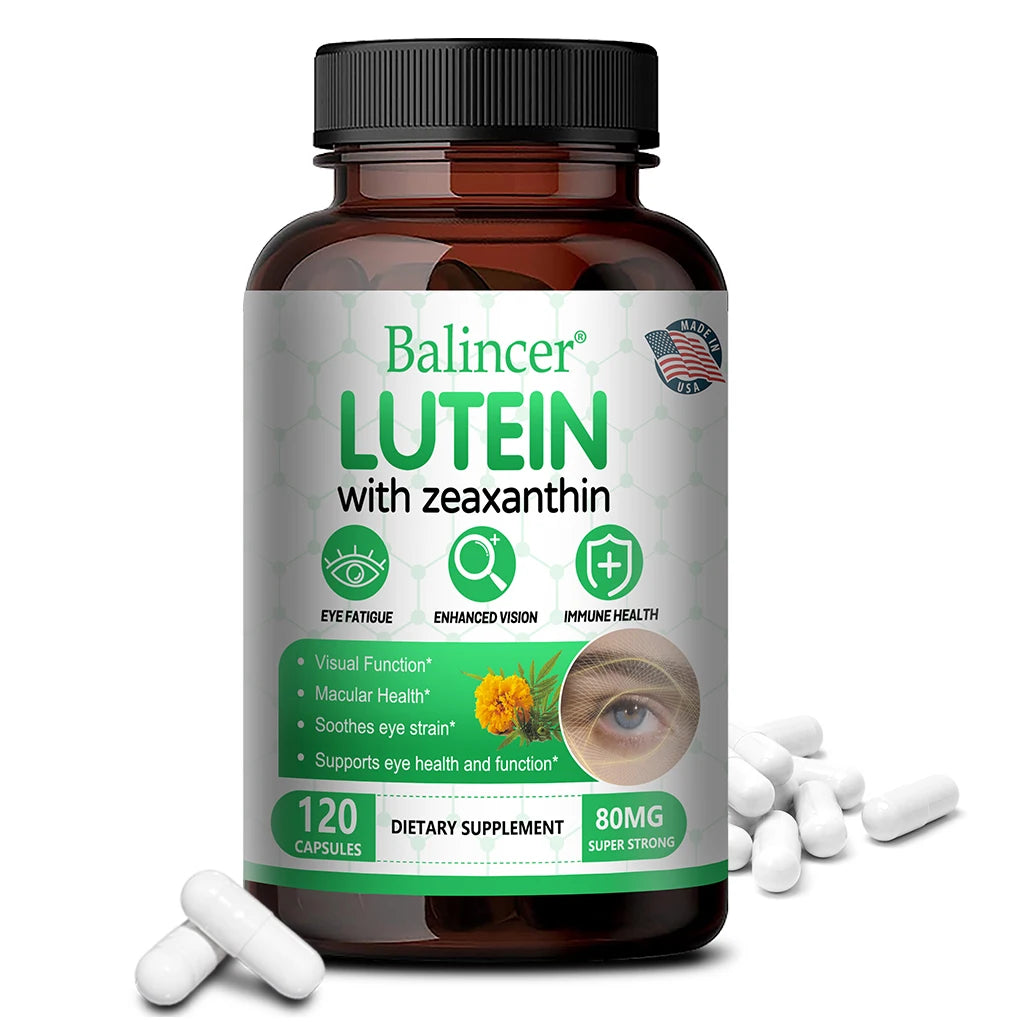 Lutein 40mg Zeaxanthin Eye Health Capsules for Vision Peaceful Pleasures Health and Wellness 120 count-1 bottle