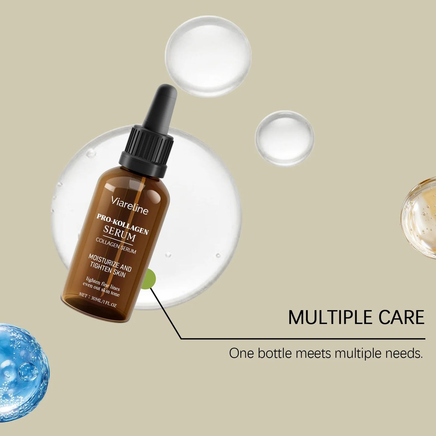 Viareline Hyaluronic Acid & Collagen Face Serum 30ml