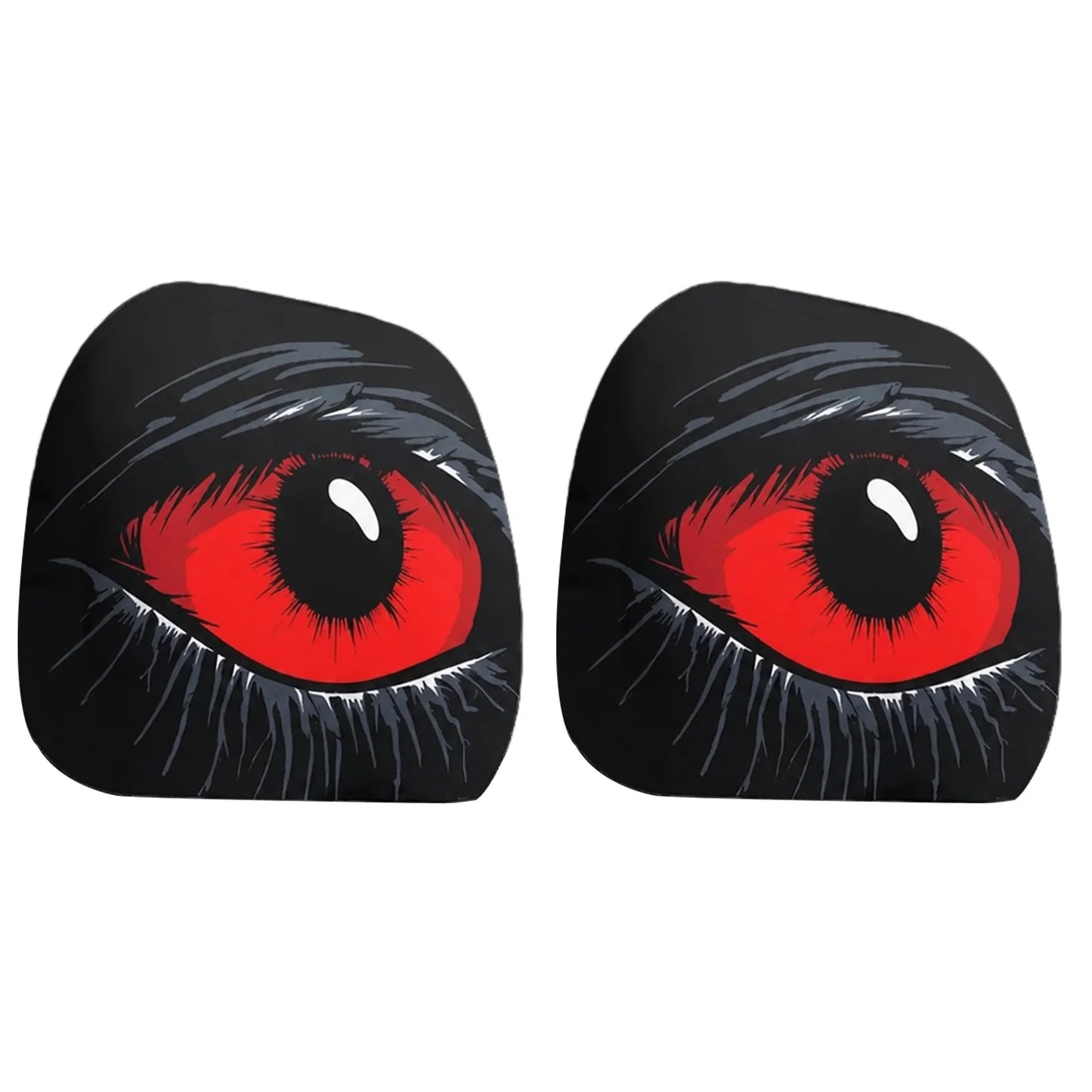 2Pcs Stretchy Headrests Sleeve Washable Scary Print Headrest Protector Elastic Spooky Headrests Cover for Auto/Vehicle/Truck/SUV Peaceful Pleasures Health and Wellness Black 4