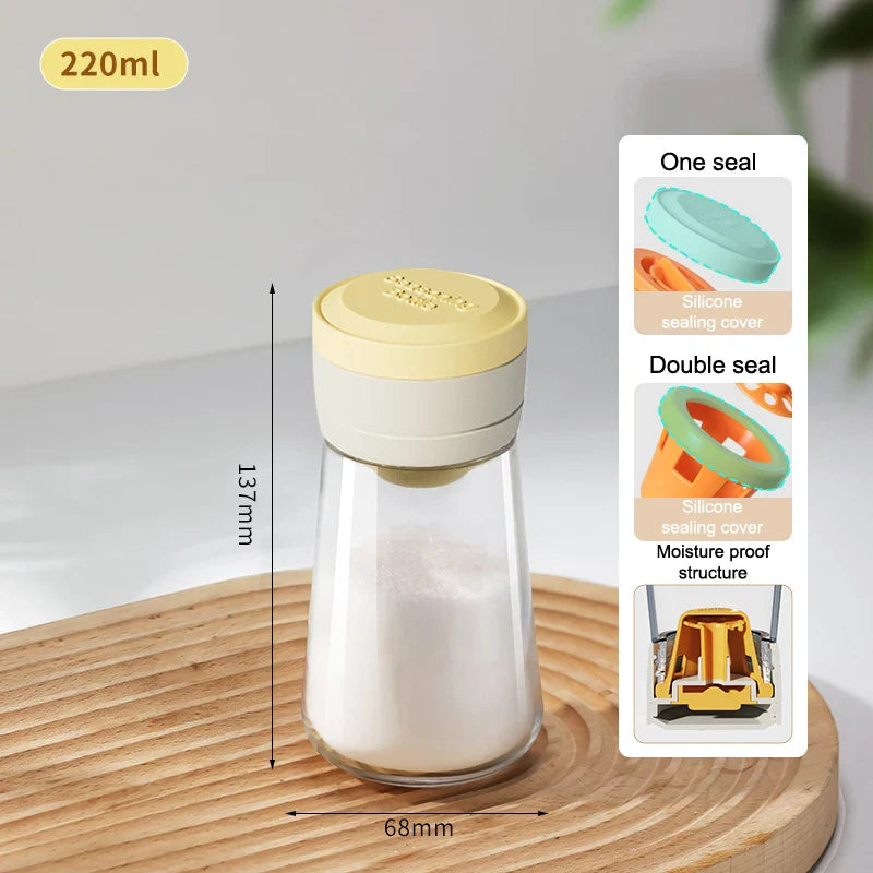 Glass Salt Dispenser | Measuring Shaker & Moisture-Proof Design