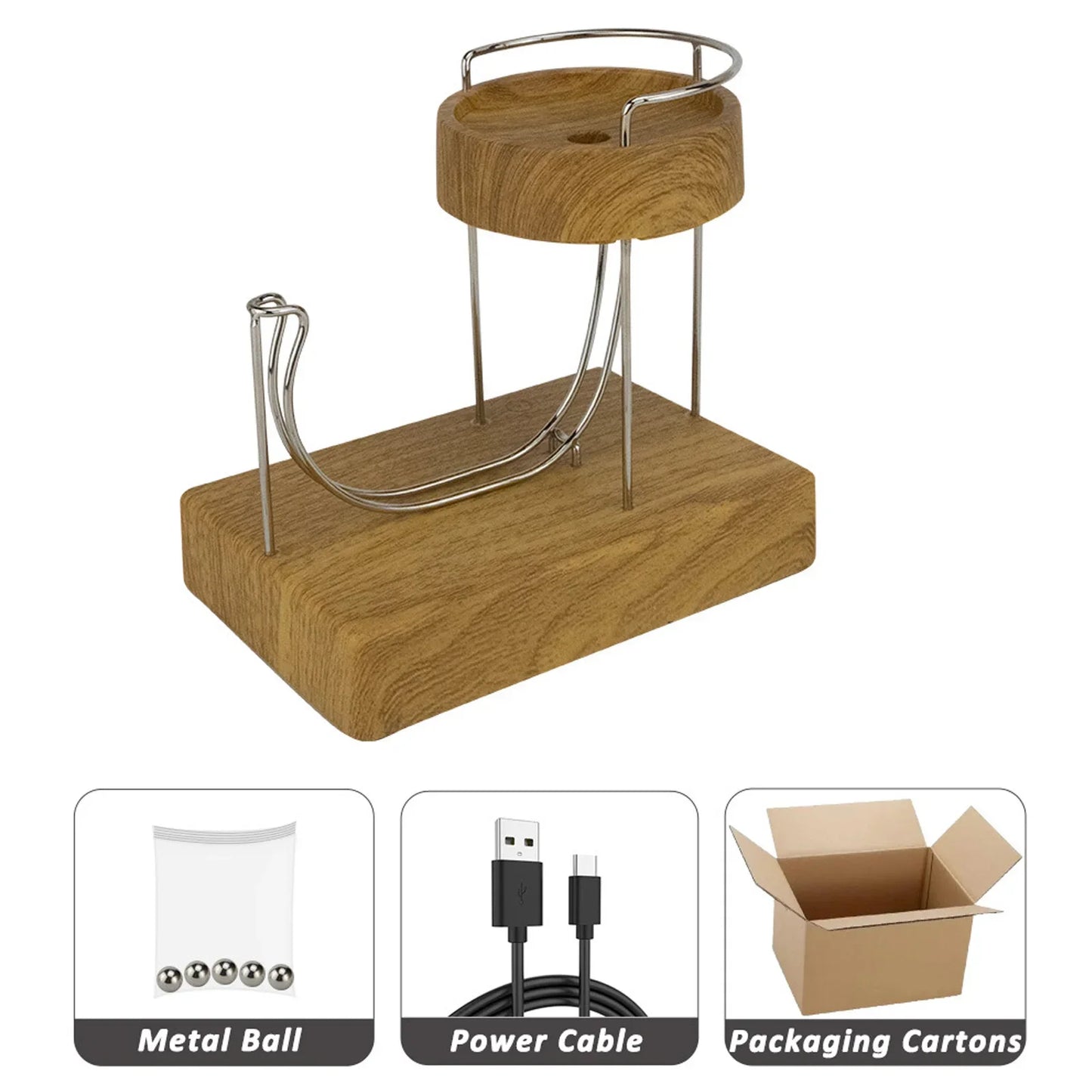 Perpetual Motion Machine Desk Toy Educational Touch Switch Low Noise