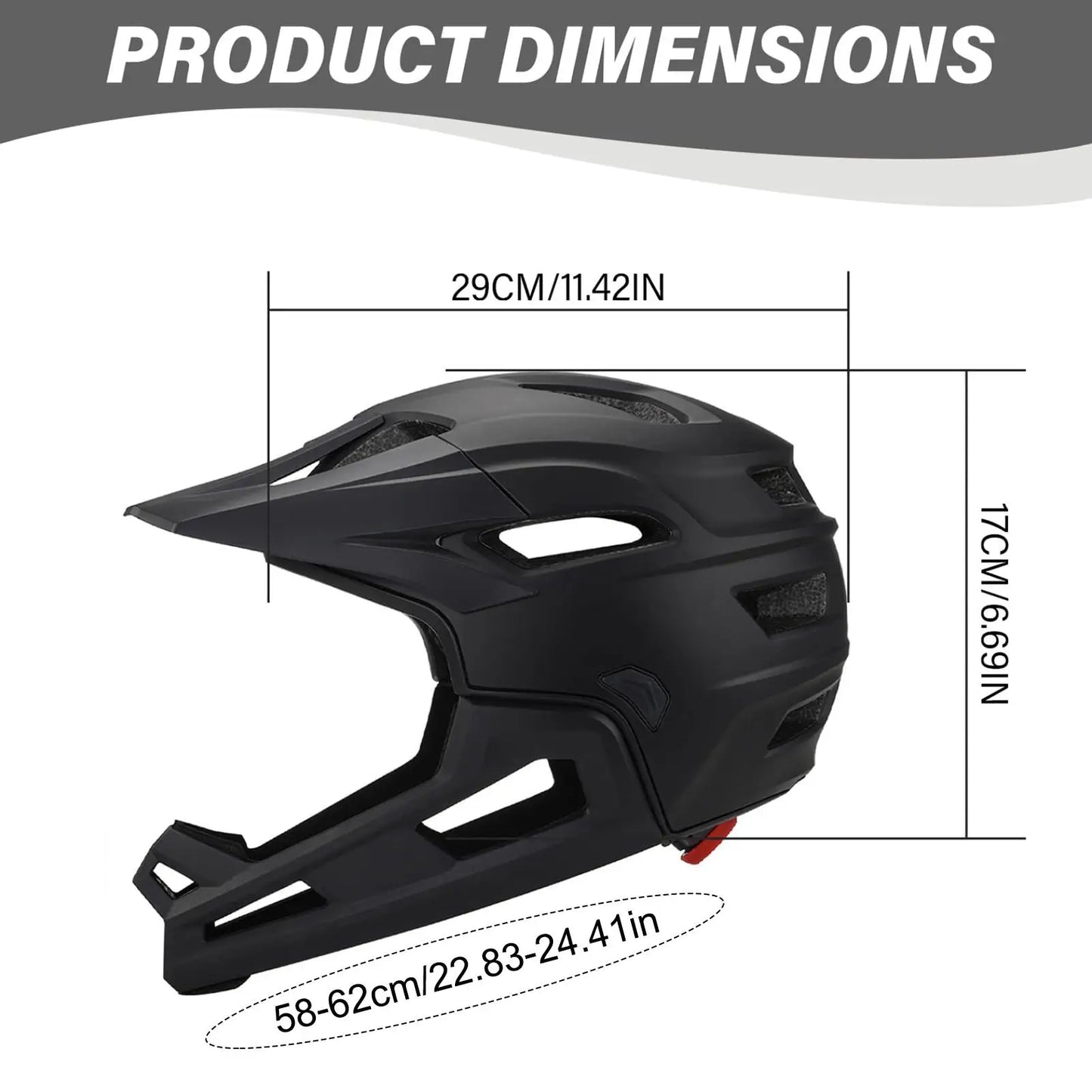 Full Face Detachable Mountain Bike Helmet | Adult Cycling