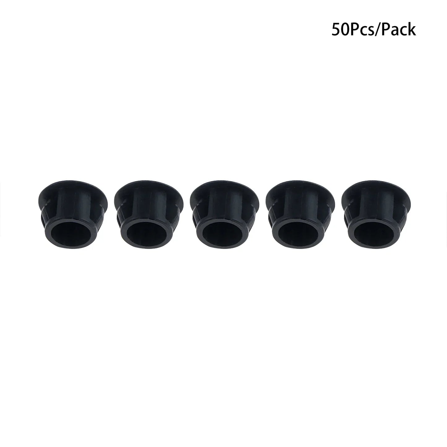 50Pcs Plastic Blanking End Caps Hole Plugs 5mm–32mm Black/White