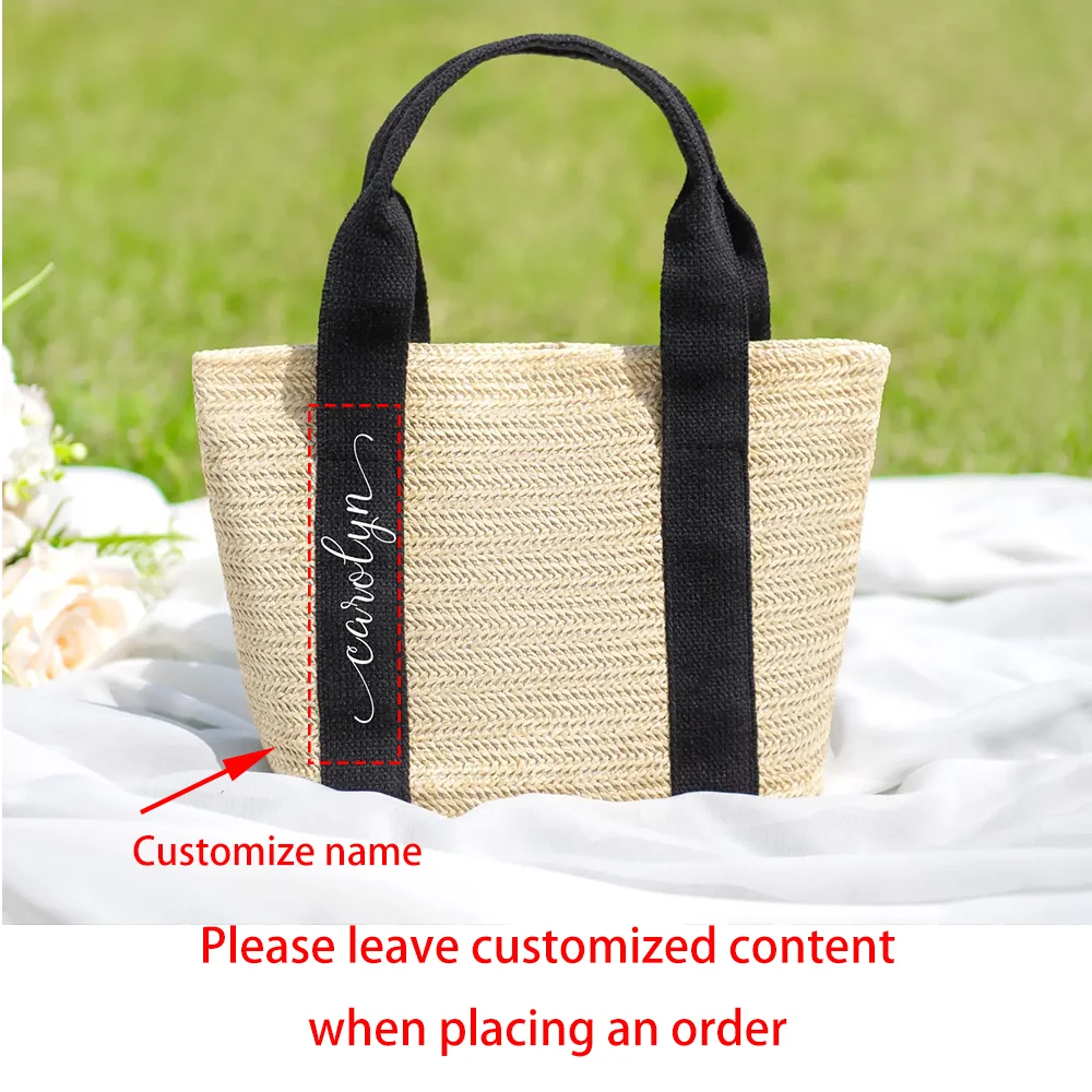 Custom Burlap Tote Bag | Bridesmaid & Bachelorette Beach Gift