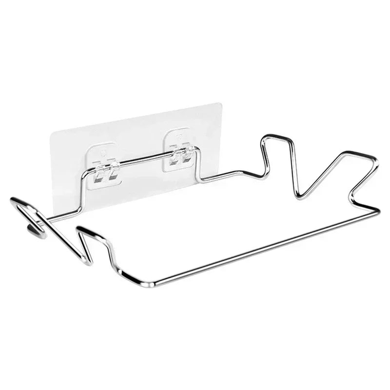 Stainless Steel Kitchen Storage Rack Punch-free Bracket Cabinet Door
