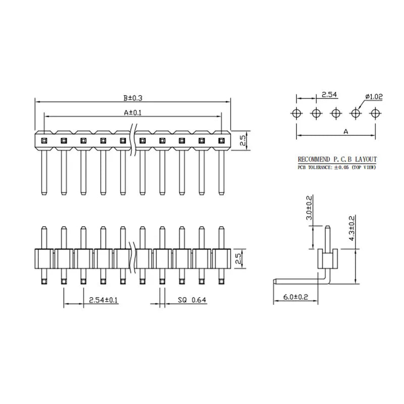 10pcs 1x 40 Pin 2.54 mm Right Angle Single Row Pin Header Male 90 degrees Needle Connector Peaceful Pleasures Health and Wellness