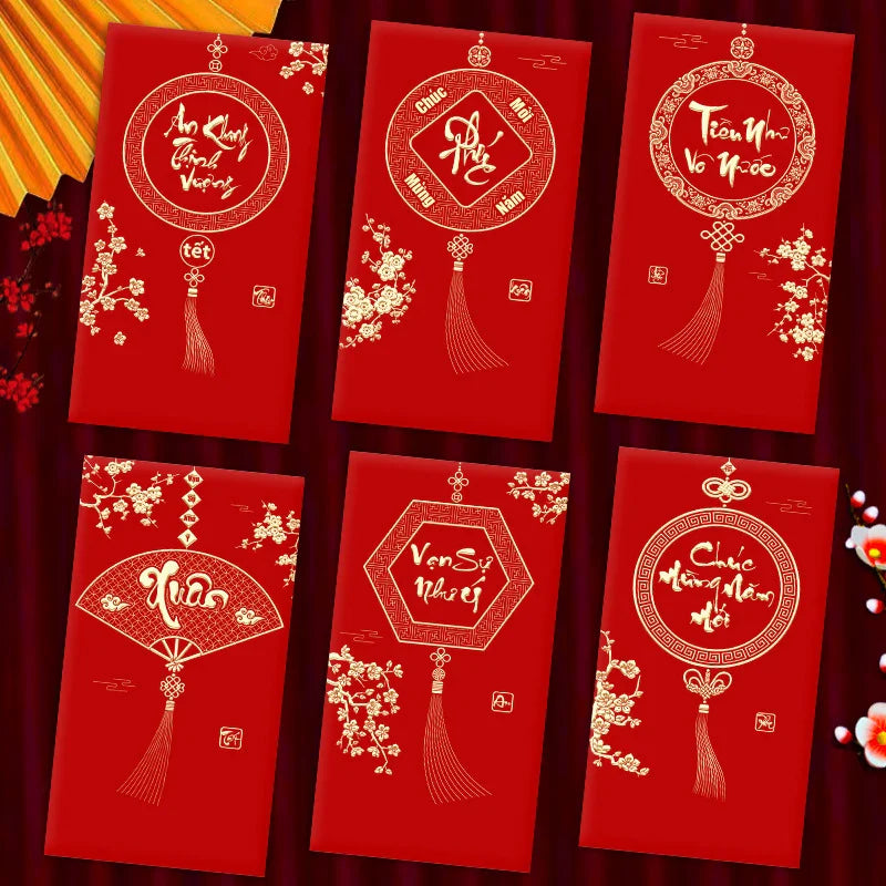 2026 Year of the Horse Chinese New Year Red Envelopes – 6 Pack