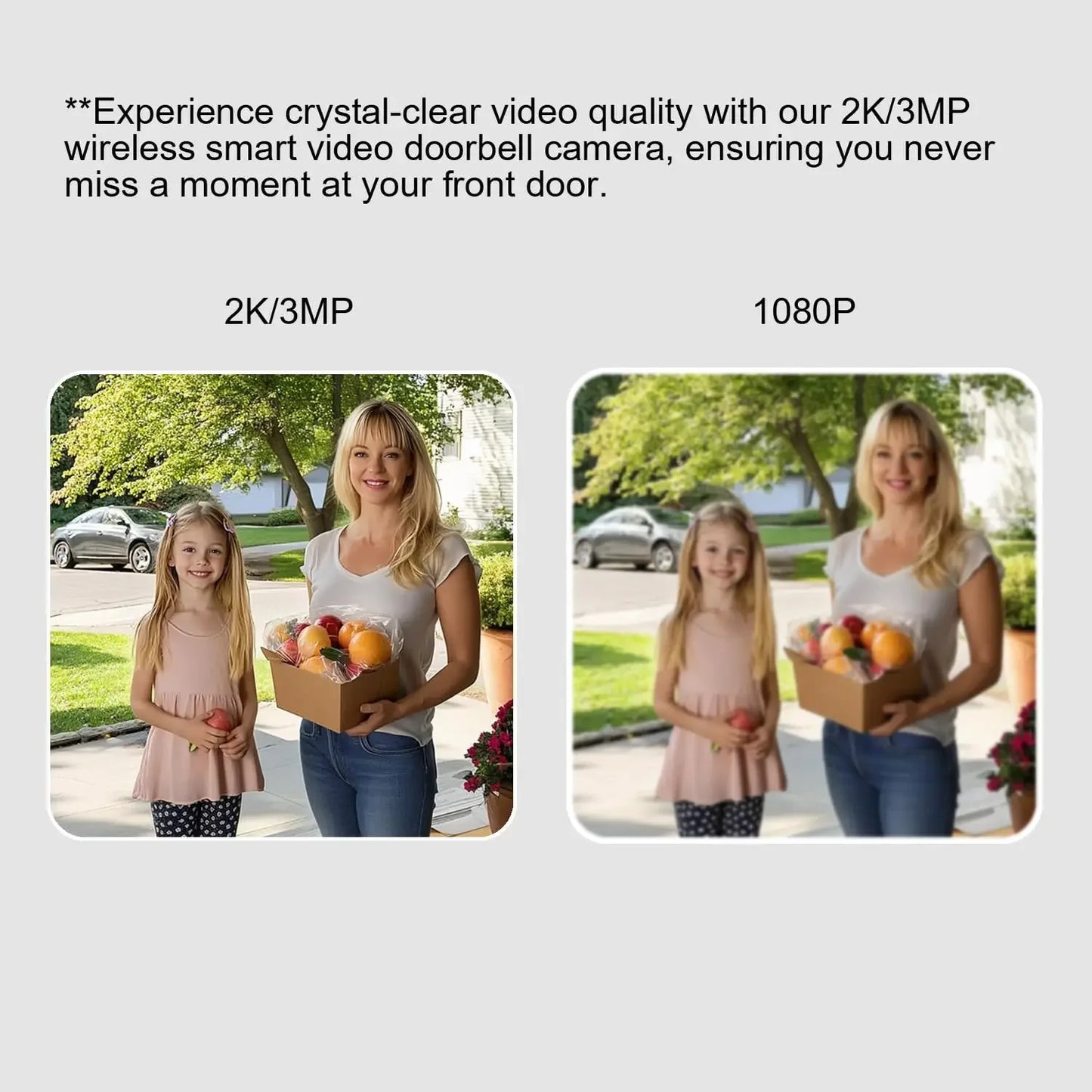 Wireless 2K Doorbell Camera with Night Vision, Motion Detection, Two-Way Audio, and Cloud Storage for Home Security Peaceful Pleasures Health and Wellness
