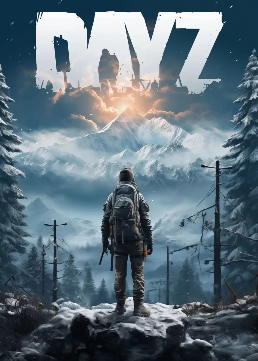 D-DayZ-Zombie-Game Poster Retro Canvas Painting and HD Prints Wall Art Picture Living Room Game Room Modern Home Decor Gifts Peaceful Pleasures Health and Wellness 2 50X70CM no frame