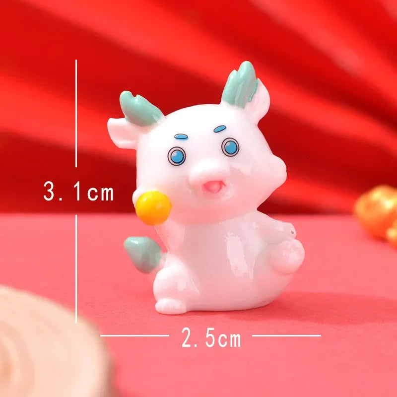 1Pcs Cartoon Cute Resin Dragon Micro Landscape Fairy Garden Micro Landschaft Pot Garden Miniatures 2025 Chinese New Year Gifts Peaceful Pleasures Health and Wellness 4