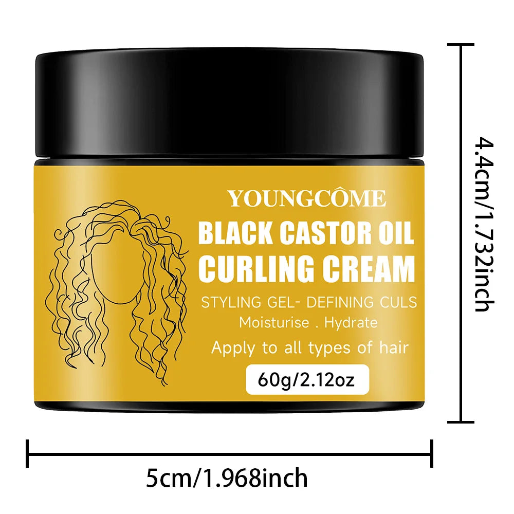 Black Castor Oil Hair Conditioner – Moisturizing Curl Treatment Hair Conditioner Peaceful Pleasures Health and Wellness 60G