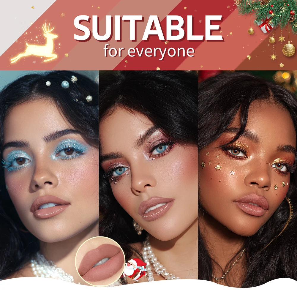 Lakerain Christmas Lip Gloss Set Long Lasting Moisturizing Waterproof Portable Travel Kit Ideal Thanksgiving Christmas Gift Peaceful Pleasures Health and Wellness