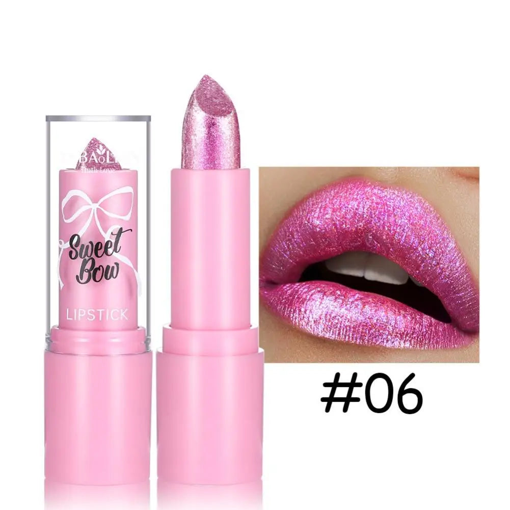 Pearlescent Gold Shimmer Lipstick – Long-Lasting & Hydrating