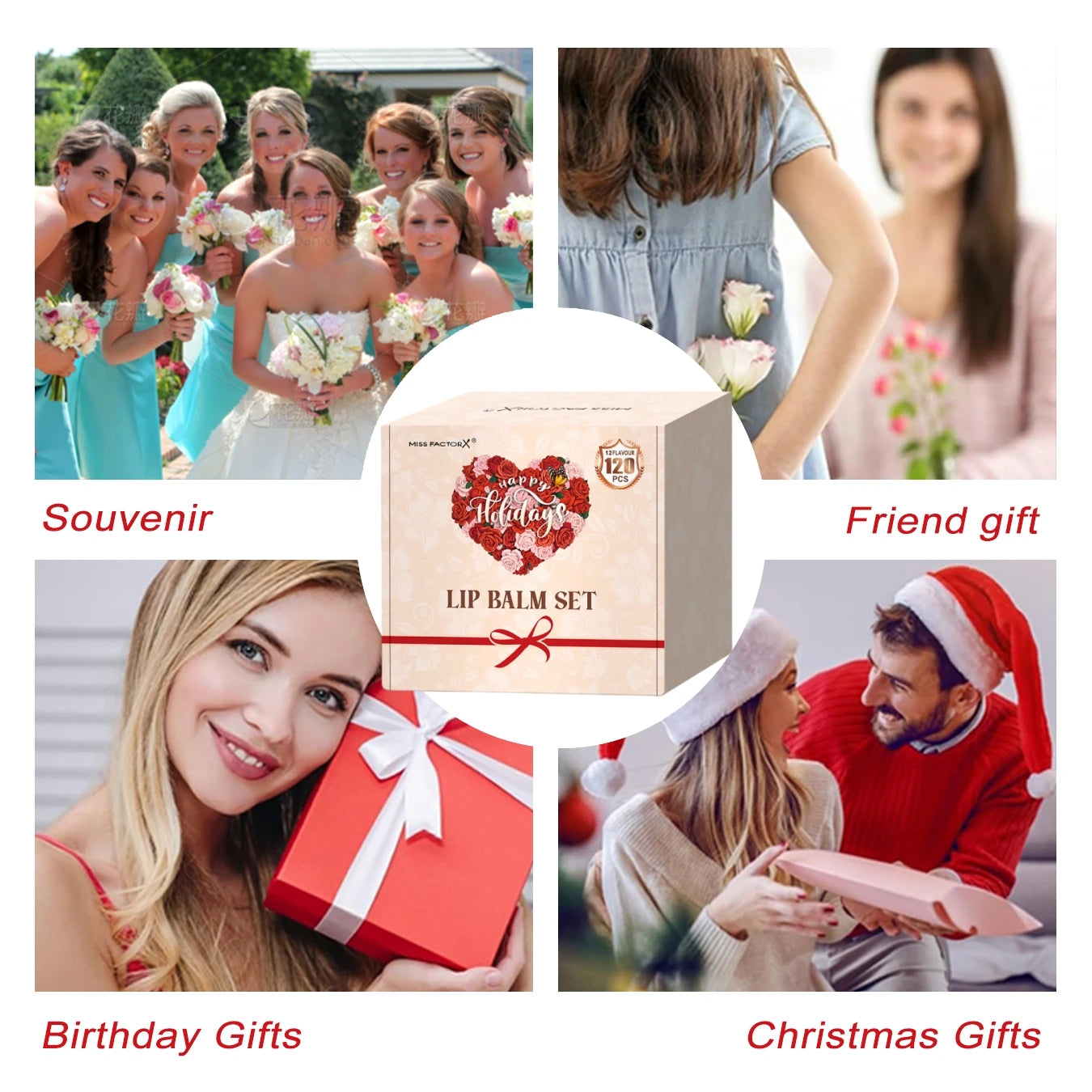 120pcs holiday gift box lipstick set moisturizing moisturizing and shiny Valentine's Day gift, luxury gift for women, and gift f Peaceful Pleasures Health and Wellness