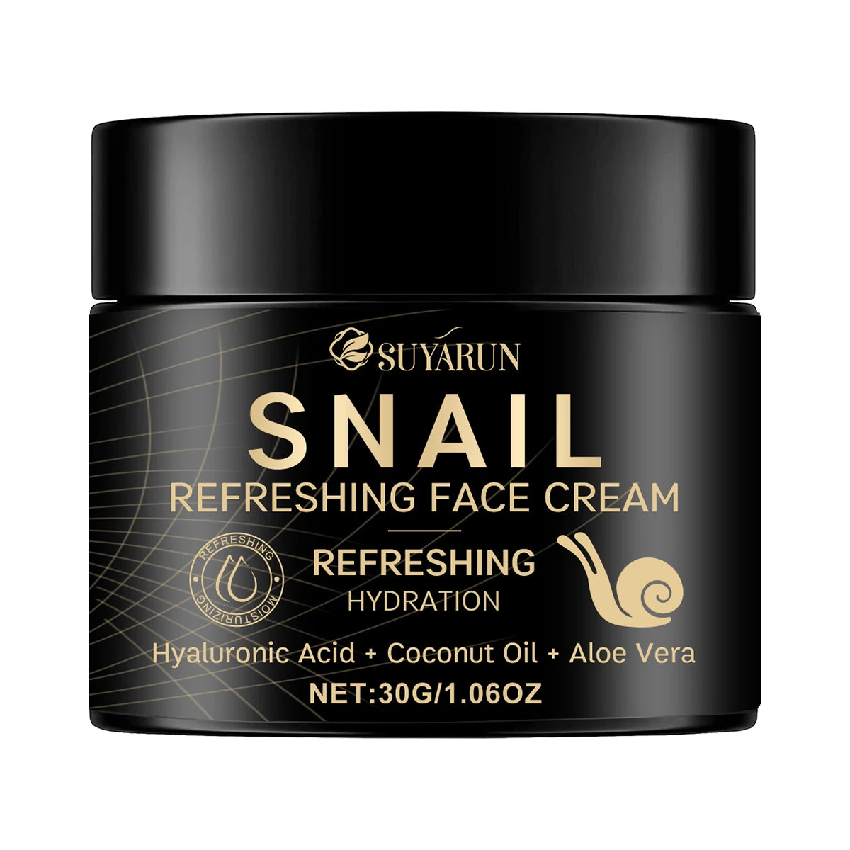 SUYARUN Retinol & Hyaluronic Acid Snail Cream - Anti-Aging Moisturizer for Face, Wrinkle Reduction, Brightening Skin Care. Peaceful Pleasures Health and Wellness 30g