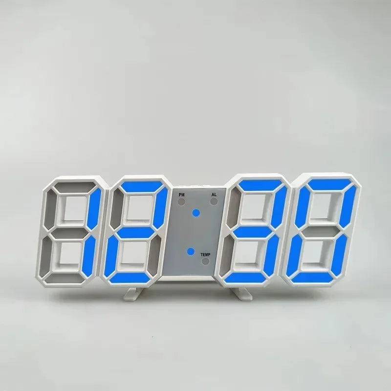 LED Digital Wall Clock – Alarm, Date & Temperature Display