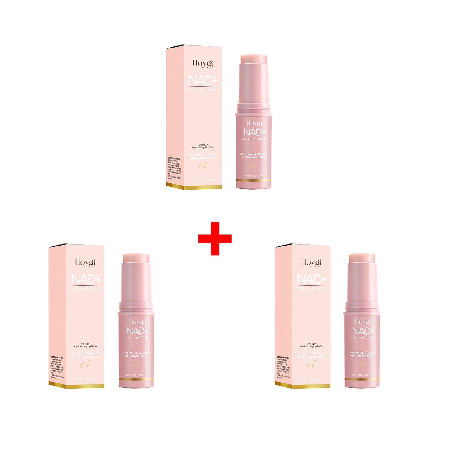 Nad+ Multi-repair Stick for Face & Lips, Hydrating Moisturizing Skin Fade Fine Lines Improve Dullness Skin Brightening Skin Care Peaceful Pleasures Health and Wellness 3pcs