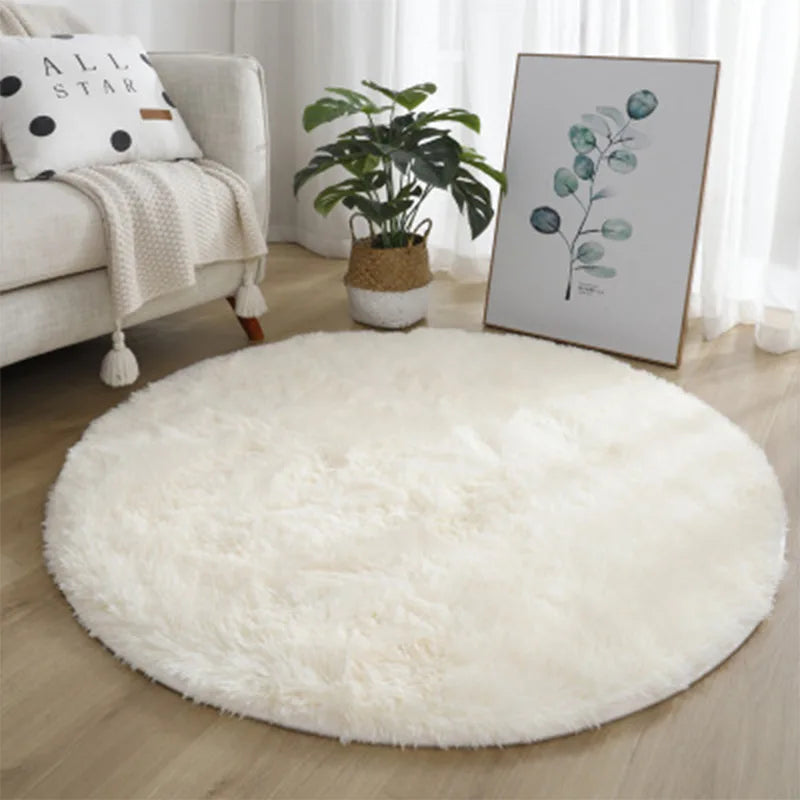 Super Soft Fluffy Round Plush Rug | Living Room & Bedroom Décor