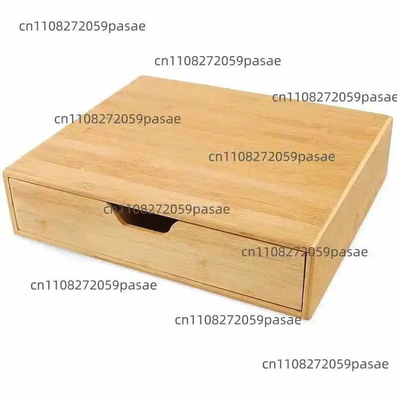 Bamboo Coffee & Tea Capsule Storage Box | Multi-Grid Organizer