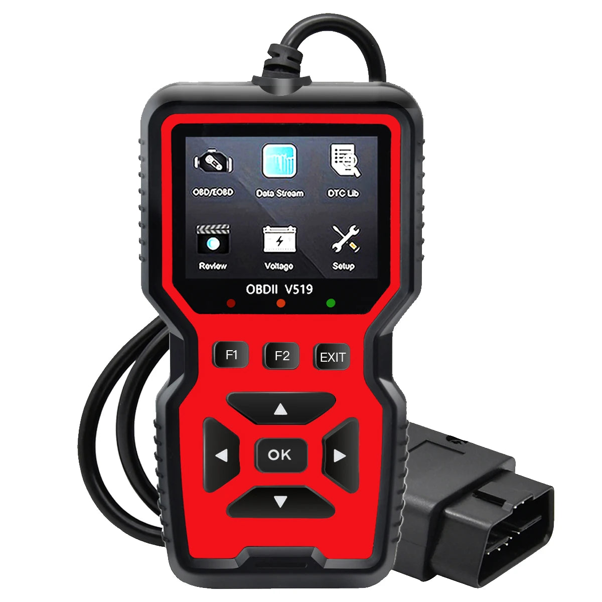 OBD2 Diagnostic Code Reader & Resetter | Vehicles 1996+ Peaceful Pleasures Health and Wellness Red