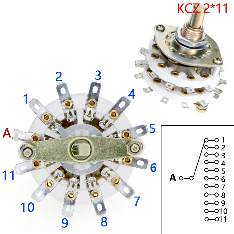 Rotary Switch Selector with Cap | 2 Pole & 4 Pole Multi-Position