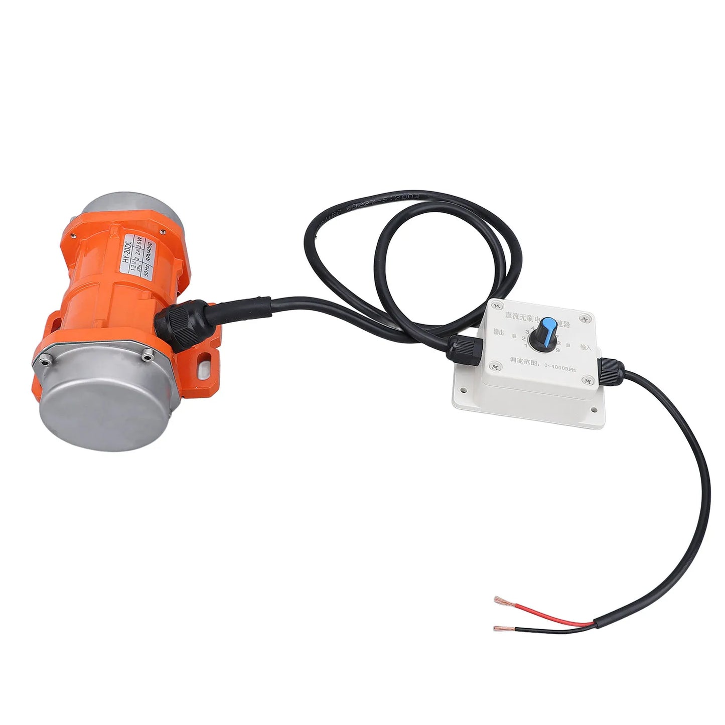 DC 12V Concrete Vibrator Motor 4000RPM Brushless Aluminum Alloy IP65
