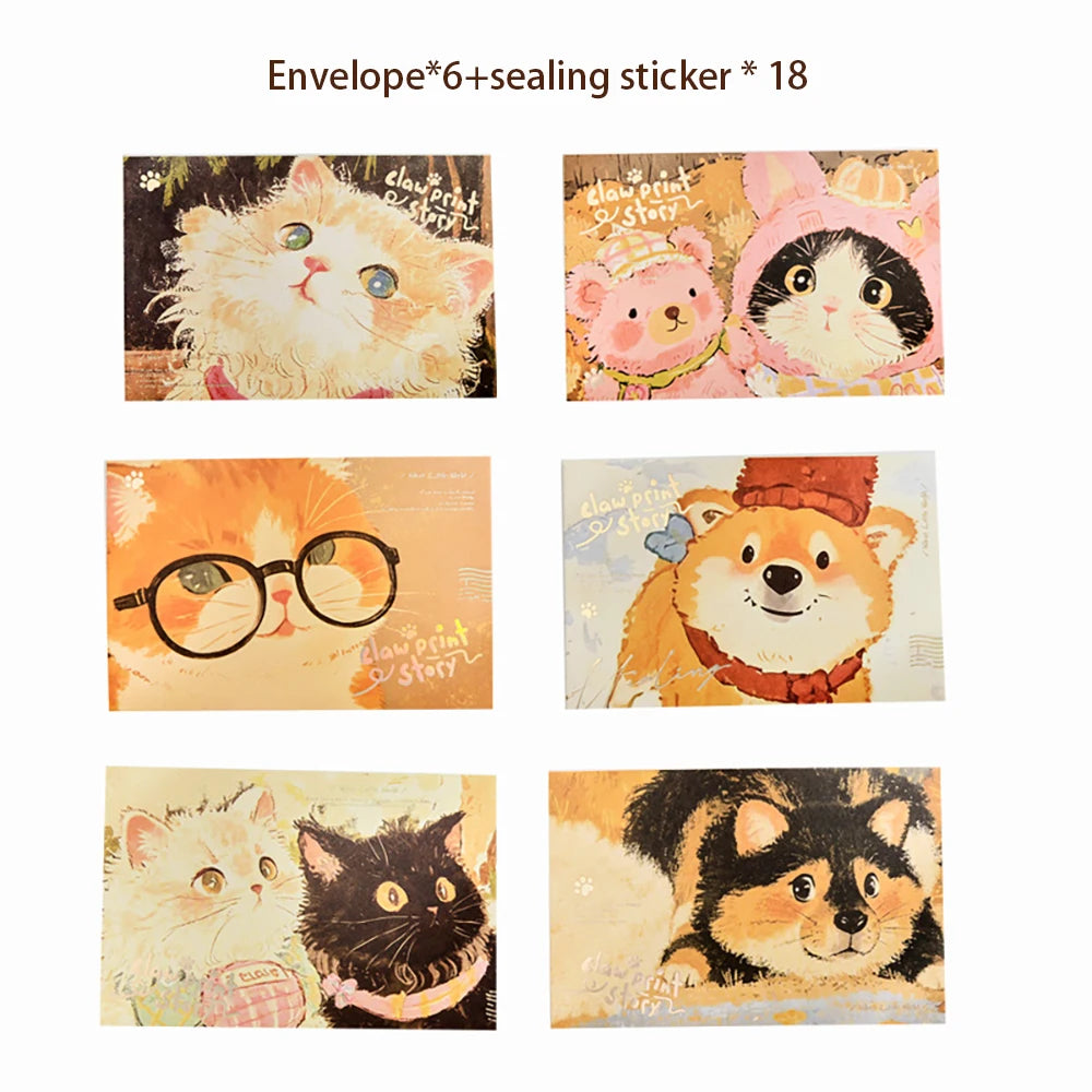 Envelope Cat Dog Story Series Cute Pet Ins Commemorative Blessing