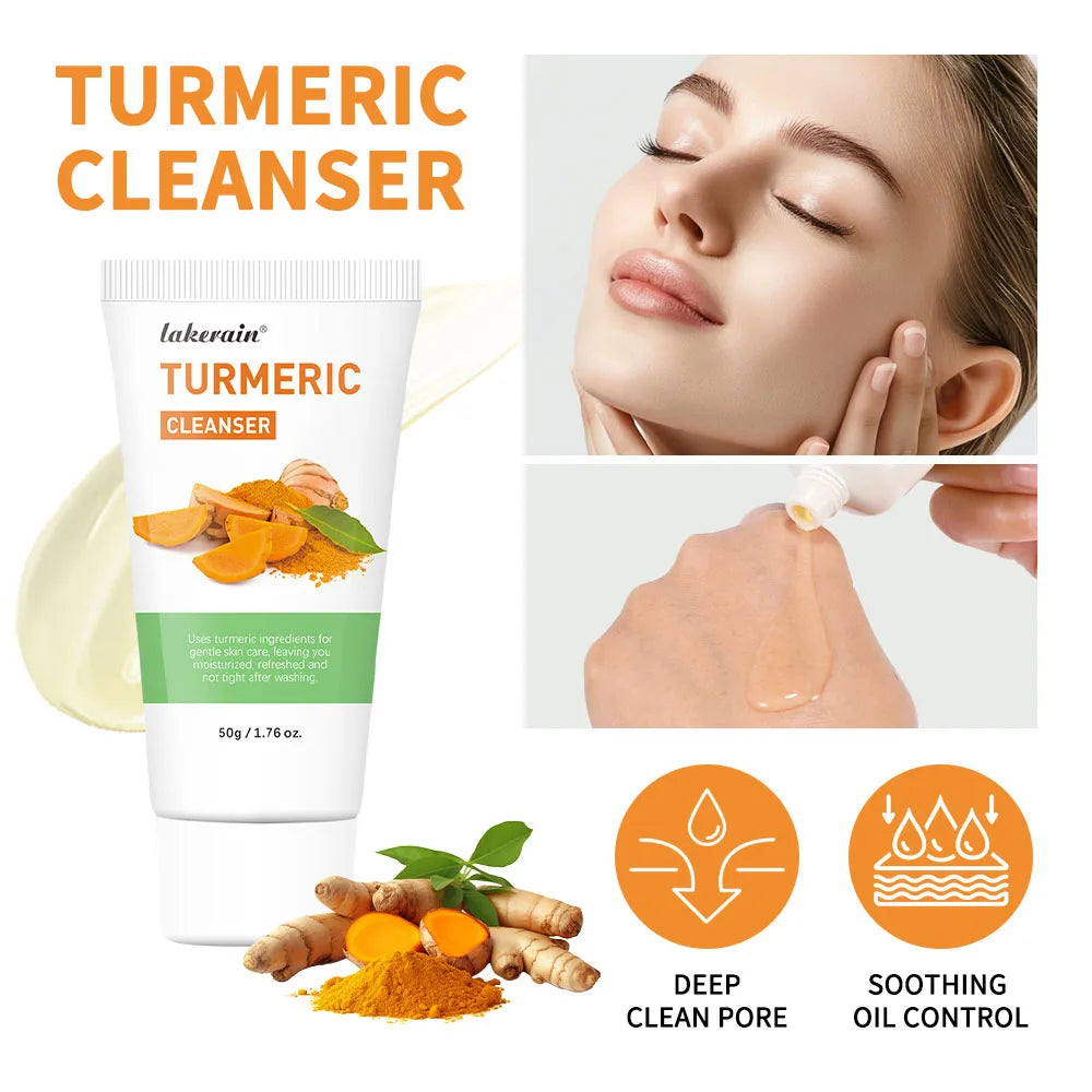 Turmeric Facial Cleanser – Oil Control, Deep Clean & Pore Refining