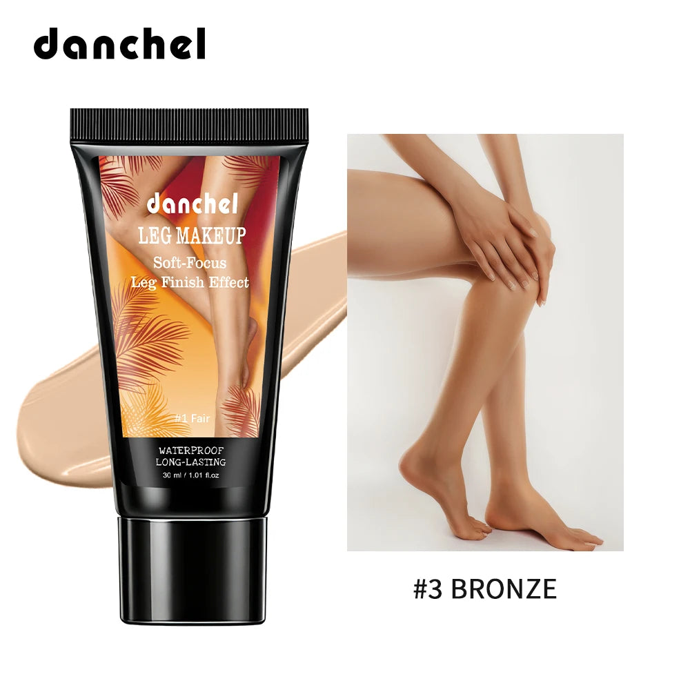 Leg Makeup 30ml Medium Airbrush Leg Effect Body Foundation Waterproof Sweatproof Cover Scars Varicose Veins Tattoo Even Skin Peaceful Pleasures Health and Wellness 3Deep Brown