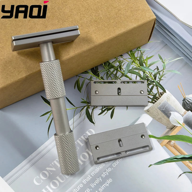 2026 YAQI New Arrival!Aileron GEM Blade Safety Razor Traditional Shaving Razor with 3 Plates for Smooth And Comfortable Cut Peaceful Pleasures Health and Wellness