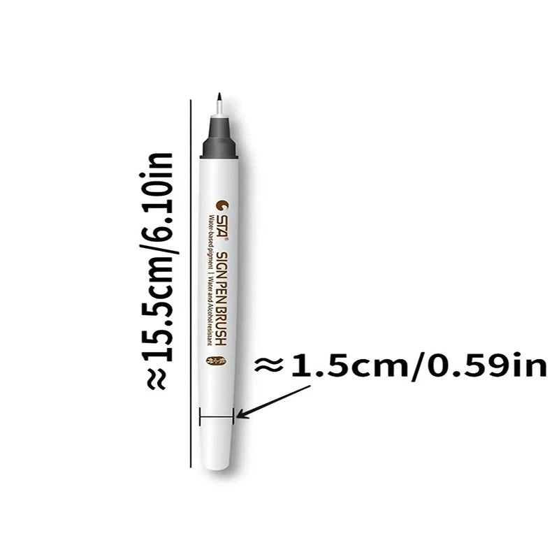 Bview Art Calligraphy Soft Tip Pens 4 Hand Letter Marker Beginner
