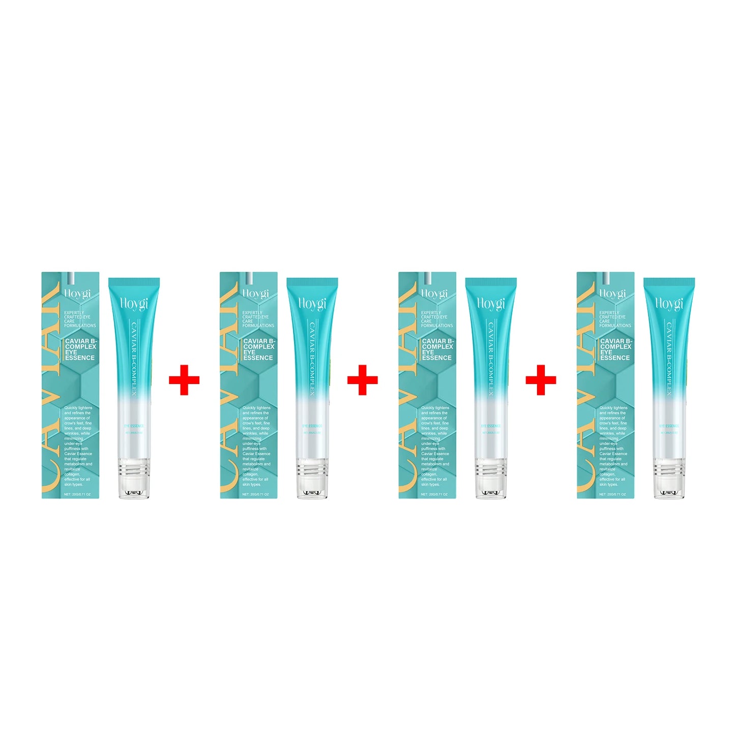 Caviar Eye Essence Firming Lifting Fine Lines Smoothing Remove Dark Clrcles Anti Puffiness Moisturize Skin Around the Eye Serum Peaceful Pleasures Health and Wellness 4 X 20g boxed