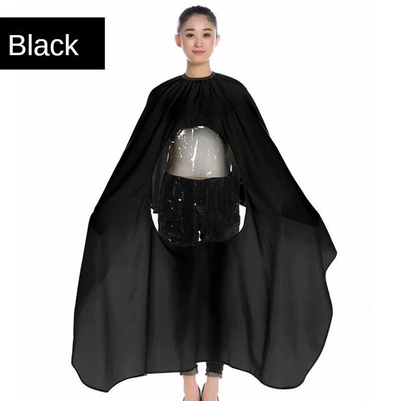Professional Salon Apron Waterproof Cape Barber Styling Tool Salon Hairdresser Visible Apron Hair Cutting Hairdressing Gown Cape Peaceful Pleasures Health and Wellness black China Mainland