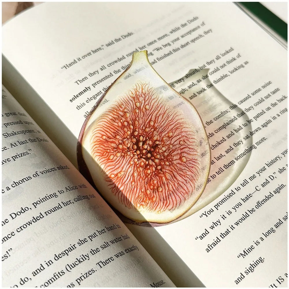 Fruit-Shaped Transparent Acrylic Bookmarks | Cute Reading Gift