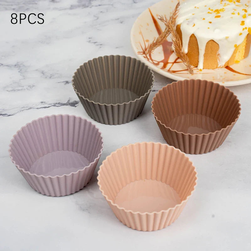 Reusable Silicone Cupcake Molds 4/8/12 Pack – Muffin Cup Liners
