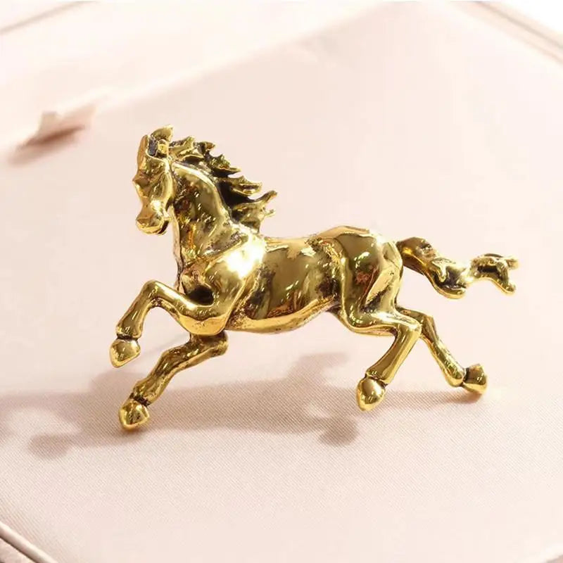 Enamel Horse Brooch – Unisex Alloy Animal Pin | Equestrian Gift