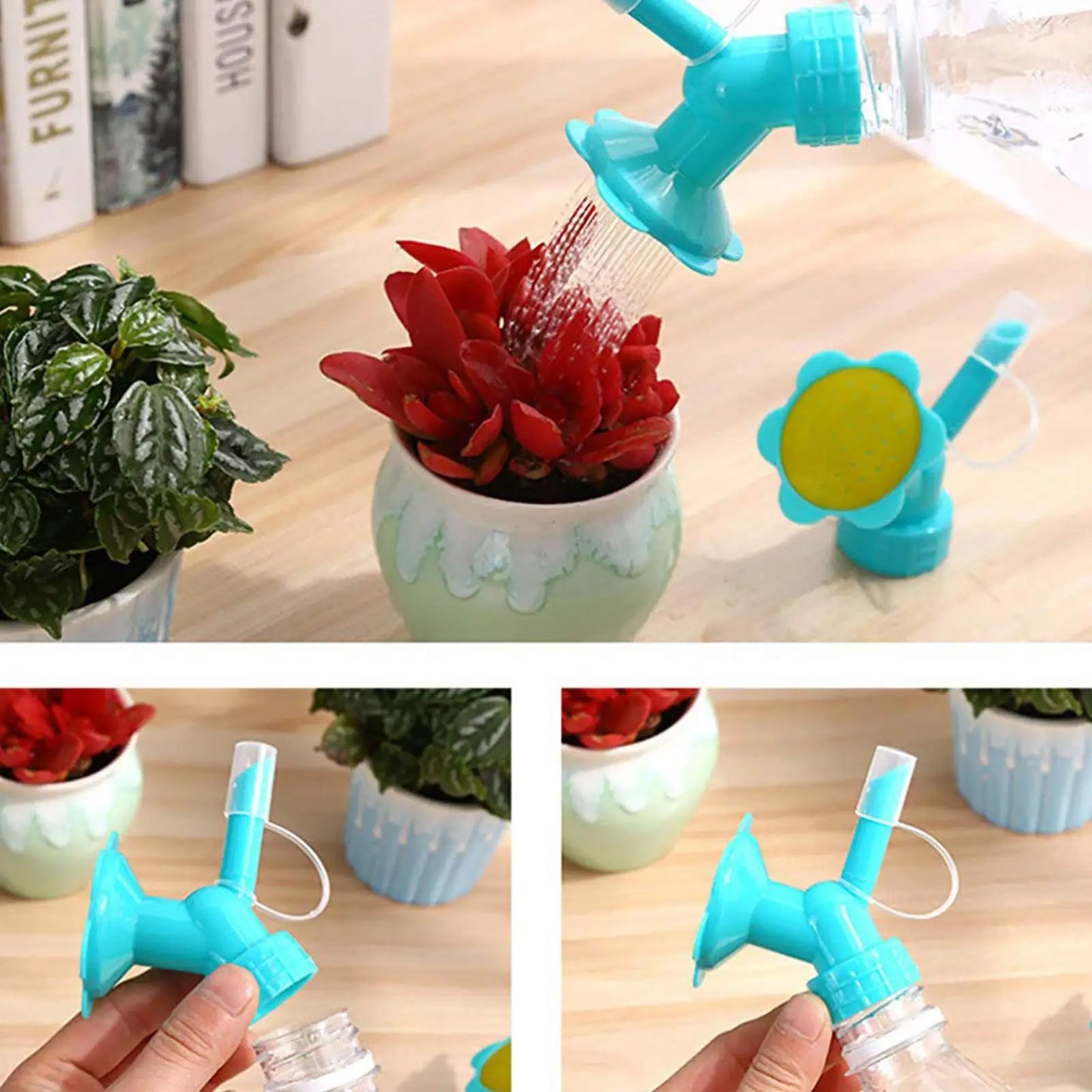 Sunflower Bottle Cap Watering Nozzle – Mist & Stream Sprinkler