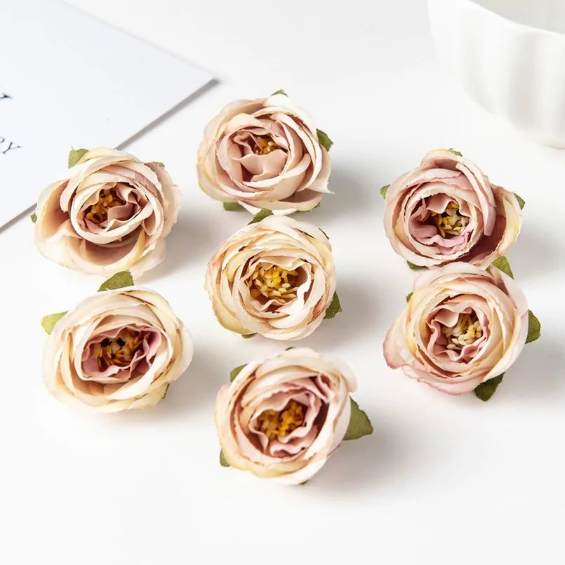Artificial Silk Rose Flower Heads 15/30pcs – Wedding & Decor