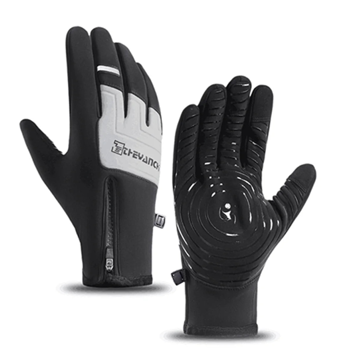 1 Pair Men's Winter Thermal Riding Gloves - Windproof Touchscreen Warm Gloves for Cycling, Skiing, Driving, Motorcycle Gloves Peaceful Pleasures Health and Wellness Gray XL