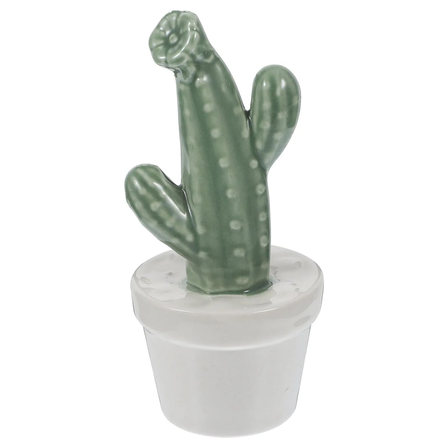 1Pcs Artisan Ceramic Cactus Bowl Planter Bonsai Decor Indoor Green Plant Ornament Living Space Desk Shelf Accent Piece Peaceful Pleasures Health and Wellness