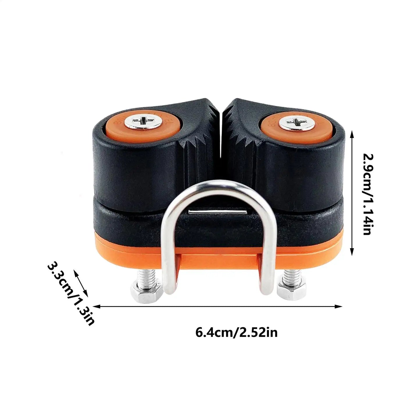 Kayak Cam Cleat Nylon Rope Clamp with Ball Bearings & Guide Ring Marine Cam Cleat Peaceful Pleasures Health and Wellness