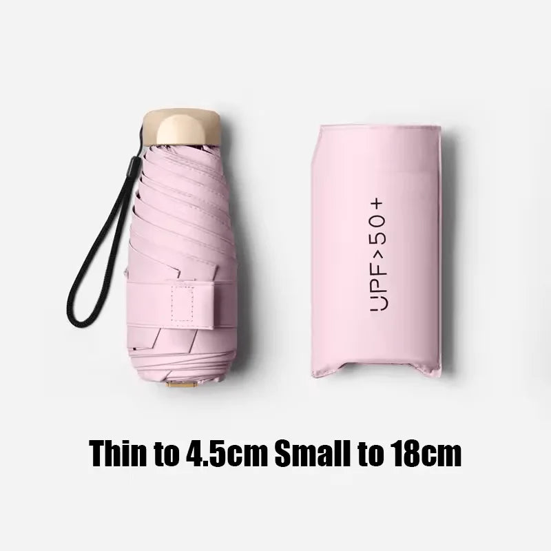 Ultralight UV Protection Five-Fold Mini Folding Umbrella