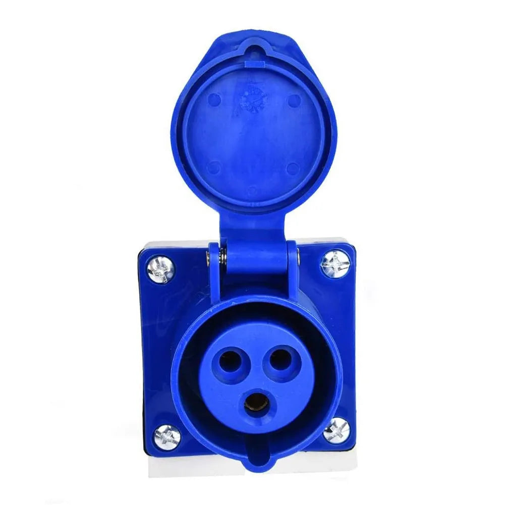 16 Amp 3 Pin Ndustrial Waterproof Socket Wall Mounted 220-250V IP44